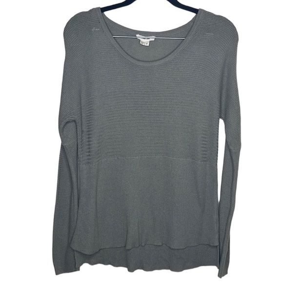 Helmut Lang Grey Knit Slouchy Lightweight Sweater Sz S SNAGS - Picture 1 of 4